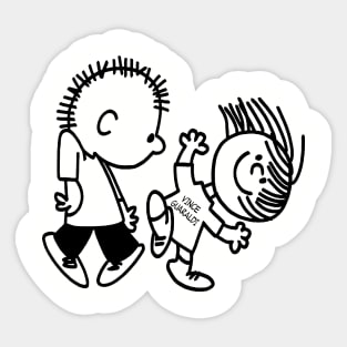 Rockin out to 'Linus and Lucy' Sticker